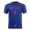 Officiële Voetbalshirt VIRGIL 4 Nederland Uit WK 2022 - Heren